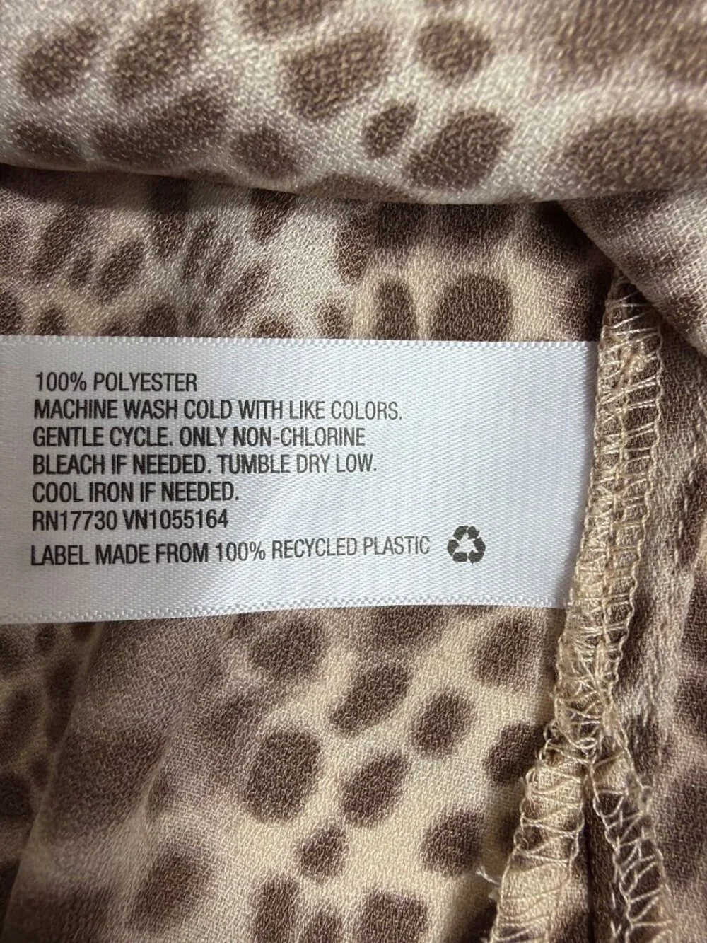 A New Day Leopard Print Satin Cami Tank Top Adjustable Straps Animal XL
